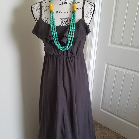Charcoal Ruffle Maxi - Picture 3 of 8